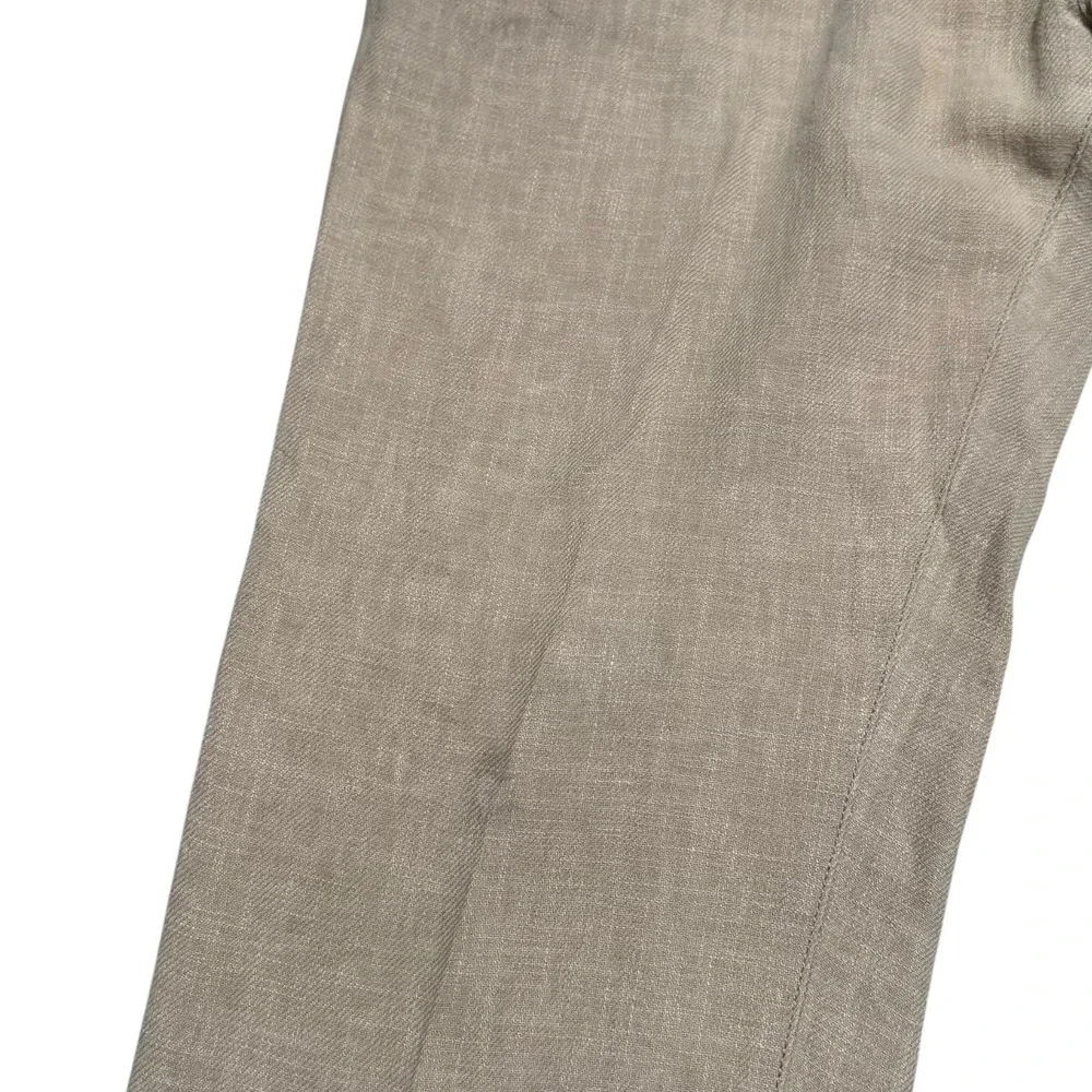 Burberry Brit Tan Straight Pleated Cotton Blend Pants Men's 38 FLAWS (38x31.25)‎